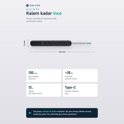 Dolvak Kameralı Kulak Temizleme Cihazı — 1296P HD Wi-Fi